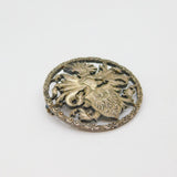 .800 Silver Viennese Military Coat Of Arms Sweetheart Brooch Pin Antique c1930