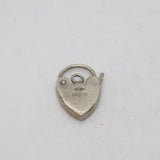 Sterling Silver Heart Padlock Bracelet Clasp Charm Vintage 1977 London