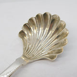 George IV Sterling Silver Shell Bowl Tea Caddy Spoon Antique 1830 Birmingham