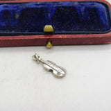 Sterling Silver Little Guitar Charm Pendant Vintage c1970