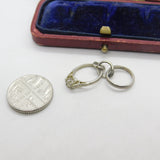Sterling Silver Wedding & Engagement Ring Charm Pendant Vintage c1970