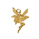 9ct Yellow Gold Art Nouveau Fairy Pendant Vintage c1970s