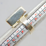Sterling Silver Oblong Cut Rainbow Moodstone Wrap Band Ring Vintage c1970 Size M