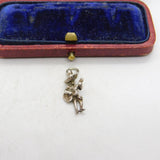Sterling Silver Spanish Guitar Musician Charm Pendant Vintage c1970