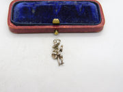 Sterling Silver Spanish Guitar Musician Charm Pendant Vintage c1970
