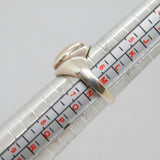 Sterling Silver Natural Shell Swirl Front Dress Ring Vintage c1970 Size M 1/2