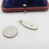 Sterling Silver and Mother of Pearl Charm Pendant Vintage c1970
