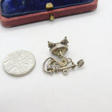 Sterling Silver Traditional Telephone Charm Pendant Vintage c1970