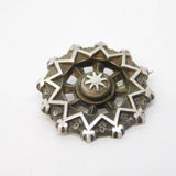 Victorian Sterling Silver Mourning Brooch Pin Antique 1896 Birmingham