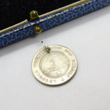 Sterling Silver 5 Centimes Belgium Charm Pendant 1862