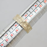 Sterling Silver Starburst Pattern Etched Band Wedding Ring Vintage 1979 Size L