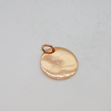Rose-Gold On Sterling Silver Etched Flower Pattern Charm Pendant Vintage c2000
