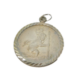 Sterling Silver St Christopher Charm Pendant Vintage c1970