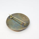 Victorian Sterling Silver Enamel Child Portrait Brooch Antique c1860