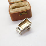 Sterling Silver Wheelbarrow Charm Pendant Vintage c1970