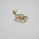 Sterling Silver Four Leaf Clover Paste Set Charm Pendant Vintage c1970