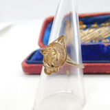 Sterling Silver Filigree Style Spring Flower Band Ring Vintage c1970