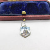 Sterling Silver & Enamel Basel Switzerland Charm Pendant Vintage c1970