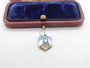 Sterling Silver & Enamel Basel Switzerland Charm Pendant Vintage c1970