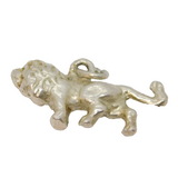 Sterling Silver Lion Charm Pendant Vintage c1970
