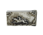 Victorian Sterling Silver Novelty Horse Racing Vesta Case Antique 1897 Sheffield