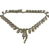 Large Costume Jewellery Silver Plated Leaping Panther Necklace Vintage