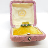 9ct Yellow Gold, Emerald & 0.14ct Diamond Half Eternity Ring Sheffield c1980