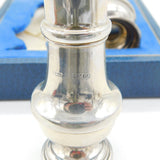 Boxed Sterling Silver Pair of Salt & Pepper Shakers Vintage 1961 Birmingham