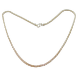 Sterling Silver Popcorn Chain Necklace Contemporary c2000's