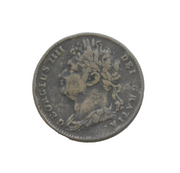 King George IV First Issue Farthing Coin Antique 1825 Fair/Fine Condition