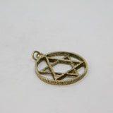 Sterling Silver Cut Out Textured Star Of David Charm Or Pendant Vintage c1970s