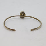 Sterling Silver Oval Synthetic Opal Cabochon Open Bangle Vintage c1970