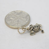 Sterling Silver Lizard Charm Pendant Vintage c1970