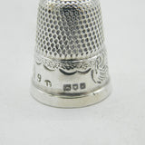 Edwardian Sterling Silver Sewing Thimble Antique 1904 London