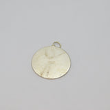 Sterling Silver Bevelled Edge Round St Christopher Travel Pendant Vintage c1970s