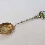 Edwardian Sterling Silver & Enamel 'Illawalla' Souvenir Spoon Antique 1907