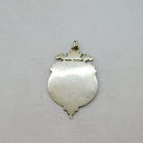 Sterling Silver Gilt Shield Form Fob Medal Antique 1928 Birmingham