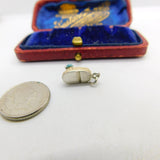Sterling Silver Slipper With Bow Charm Pendant Vintage c1970