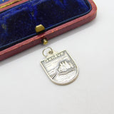 Sterling Silver and Coloured Enamel Travel Shield Geneva Charm Vintage c1970