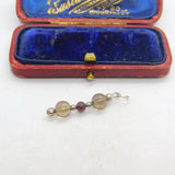 Sterling Silver and Coloured Beads Charm Pendant Vintage c1970