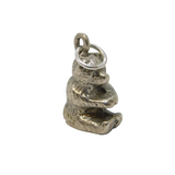 Sterling Silver Teddy Bear Charm Pendant Vintage c1970s