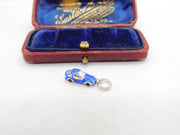 Sterling Silver Enamel Motor Car Charm Pendant Vintage c1970