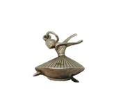 Sterling Silver Dancing Lady Or Ballerina Charm Pendant Vintage c1970
