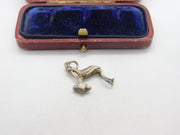 Sterling Silver Stork Carrying a Baby Charm Pendant Vintage c1970