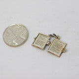 Sterling Silver Opening Bible Charm Pendant Vintage c1970