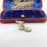 Sterling Silver Football Boot Charm Pendant Vintage c1970