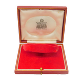 Goldsmiths Crown Jewellers Tooled Leather Jewellery Bracelet Box Vintage