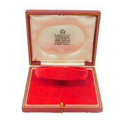 Goldsmiths Crown Jewellers Tooled Leather Jewellery Bracelet Box Vintage