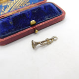 Sterling Silver Musical Trumpet Charm Pendant Vintage c1970