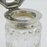 Victorian Sterling Silver & Cut Glass Cruet Pot Antique c1840 Sheffield